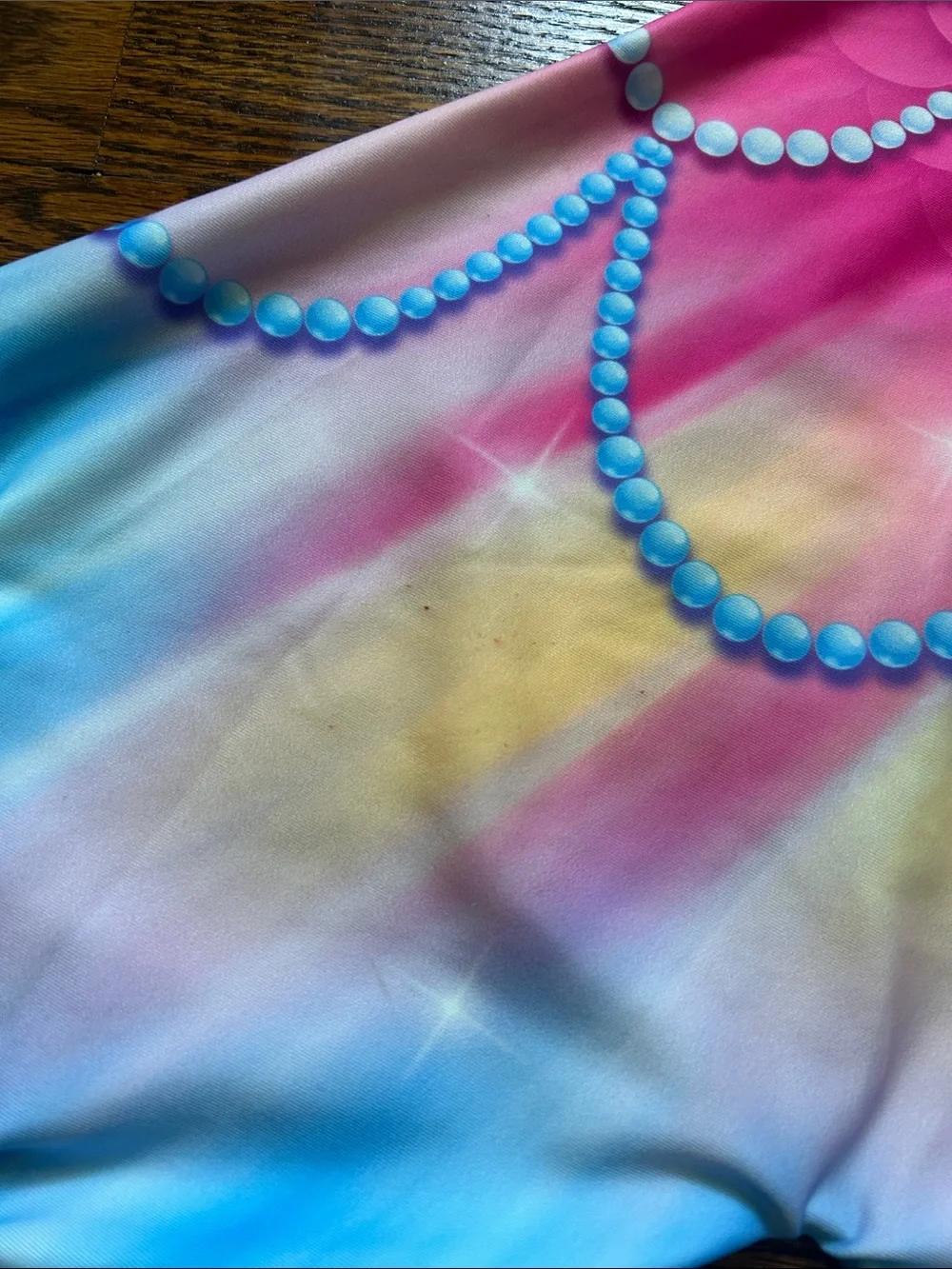 Girls Colorful Mermaid Princess Skirt - Pink Blue Gradient Sz 140